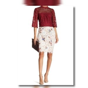 Champagne and Strawberry Lace Skirt